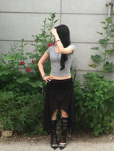 Angel Drape Unbal Long Skirt