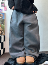ストリング🩶ピグメントトラックロングパンツ 🩶🤎🖤3カラー