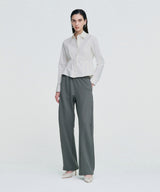 DOZI - Pinched Unbalance shirt _ WHITE
