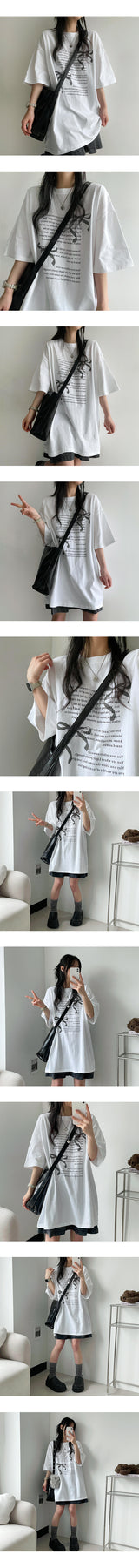 ダリレタリングオーバーサイズフィット半袖Tシャツ