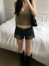 ジェット ローライズ デニム ショートパンツ