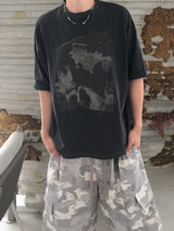 Peak Destroyed Boxy Fit Short Sleeve T-Shirt 4C