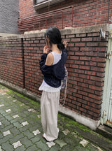 Linef Lace Summer Semi-Crop Hood Zip-Up