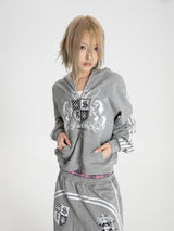 SEXXDEVIL エンブロイダード ストライプ ジップ ジャケット