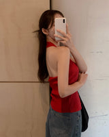 Bit halter button sleeveless