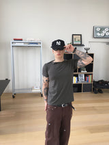 No.1794 R muscle side snap half T (3color)