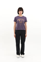  1/2 ROUX BASE SCHOOL EAT THE PIZZA TEE (PURPLE)