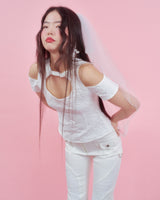 ローズホルターブラウス [WHITE]
