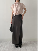 Ab Tie Short Sleeve Blouse