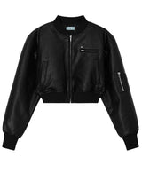 Crop Leather Bomber Jumper