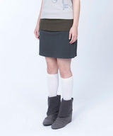 Folded colorblock skirt (charcoal)