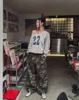 22 オフショルダースウェットシャツ