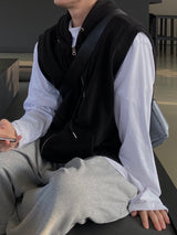 Half Hooded Sweat Vest 2C
