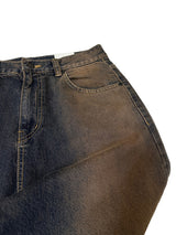 AUTUMN BROWN LONG WIDE DENIM PANTS