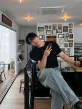 Dade incision denim pants