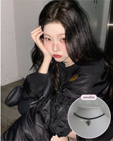 [Aespa Winter Necklace] Vintage Heart Locket Choker Necklace - Silver ver.