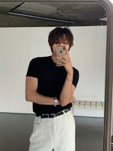 [SET] Aven cut muscle-fit short-sleeve T-shirt + Mer cut flare-fit denim pants