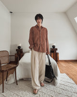 コズピンタックハーフバンディングワイドスラックス