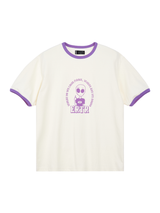 エイリアンリンガー1/2Tシャツ　ホワイト/パープル