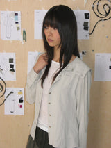 SNAP HOODIE SHIRT (SAND GREY)