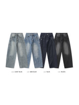 ウェーブウォッシュドデニムパンツ(4colors)