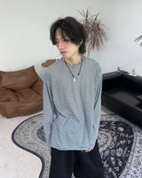 ルエンサマーストライプ長袖Tシャツ