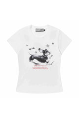 スケッチドッグスリムフィットTシャツ