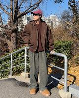 メイカーゴ ワイドコーデュロイパンツ (ベージュ)