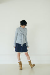 ボーミニドットレーススカート (NAVY)