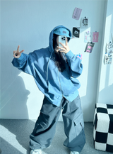OVER HIP WIDE CARGO PANTS💚🖤🩶 - 3 COLORS