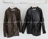 String Leather Dumble Half Coat