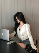 [BELLIDE MADE] RADD, KNIT TWO-WAY ZIP-UP PARKER