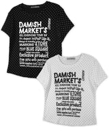 マーケッツドットグラフィックTシャツ_ブラック