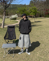 イージーサイドスナップバミューダスウェットパンツ