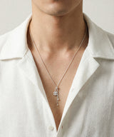 Ribbon clover necklace SV (925 silver)