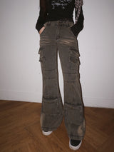 Pocket Semi Bootcut Denim Pants