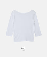 Basic Cotton Three Quarter Sleeve T-shirt (5color)