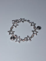 All stainless steel orbit star bracelet