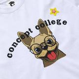 ベージュパピーホワイト半袖tシャツ