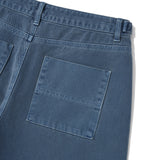 ラッチテーパードツイルパンツ / Washed blue