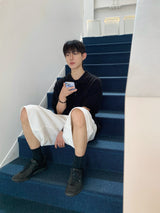Suzuka White Bermuda Denim Pants