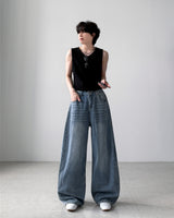 Bellingham Pintuck Wide Denim