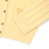 CHERRY RIBBON HOODIE CARDIAGN [LIGHT YELLOW]