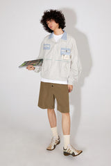 Retro multi-button simple breathable casual shorts for summer