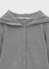 [MADE] Mibel Knit-like Hooded Snap Cardigan