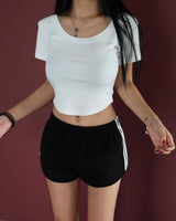 BREEZE fleece track shorts