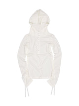 RIVET BUTTON HOODIE TOP