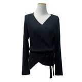 Lauren Ribbed Strap Long Sleeve Wrap (4 Colors)