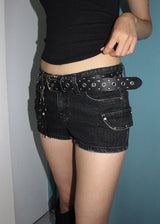 LOW STUD CARGO MINI SHORTS
