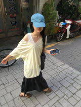 レースオーバーサイズTシャツ